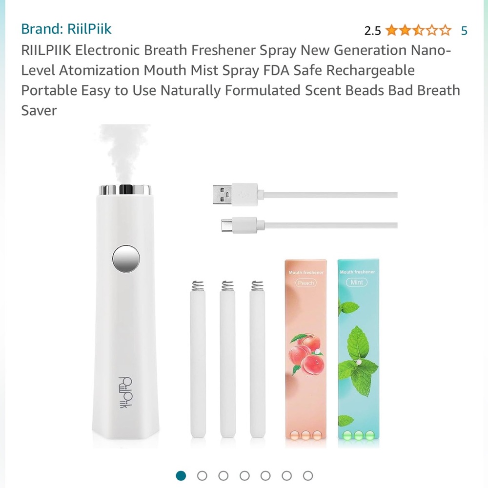 RIILPIIK ELECTRONIC BREATH FRESHNER SPRAY NEW GENERATION NANO-LEVEL ATOMIZATION